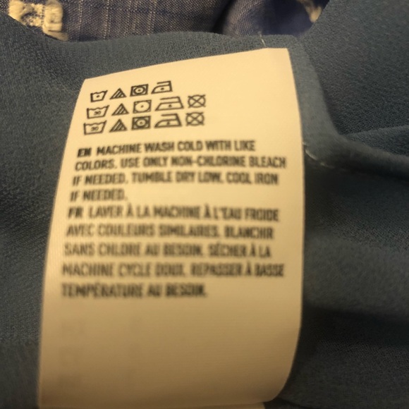 EUC AEO Chambray print Romper Sz L - Picture 12 of 13